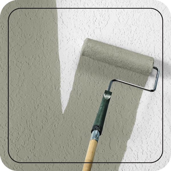5 gal. #PFC-38 Elemental Green Flat Interior/Exterior Masonry, Stucco and Brick Paint
