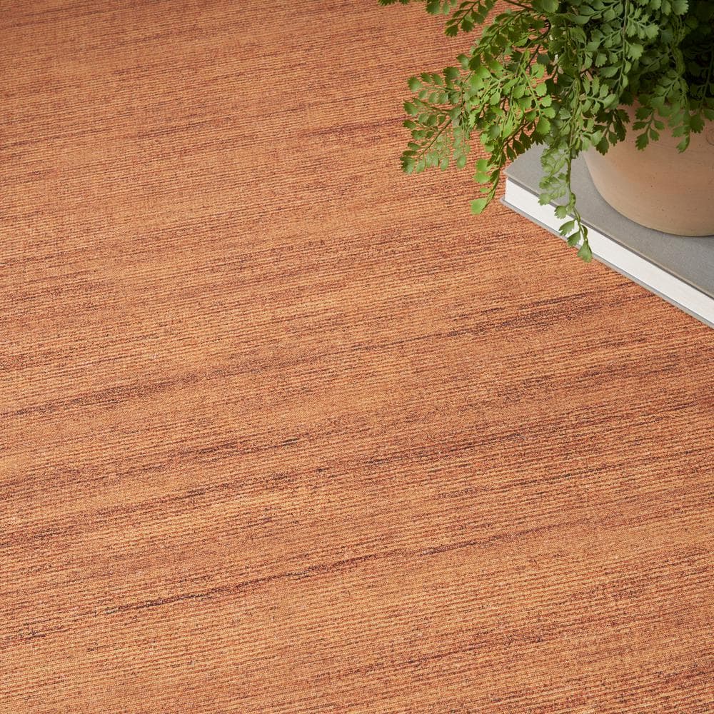 Copper Flat Woven 4' x 6' Washable Viscose Rug