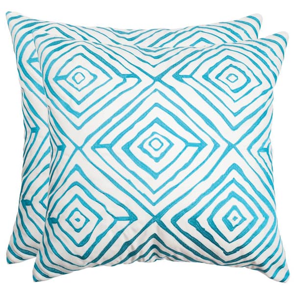 Safavieh Diamonds Five Soleil Square Outdoor Throw Pillow (Pack of 2)