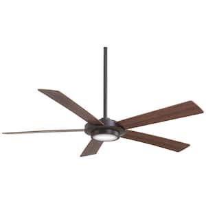 Sabot 52 in. Integrated LED Indoor Oil Rubbed Bronze Ceiling Fan with Light with Remote Control