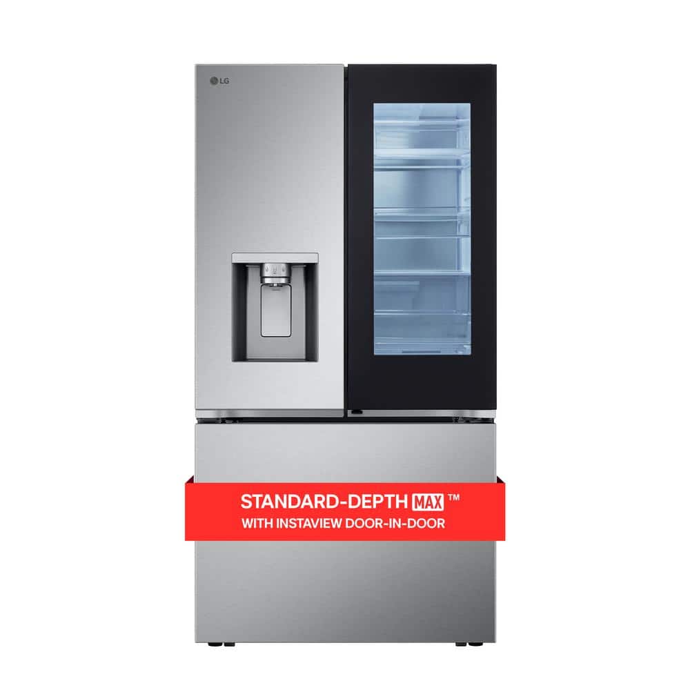31 cu.ft. SMART Standard Depth MAX French Door Refrigerator with Door-in-Door InstaView in PrintProof Stainless Steel