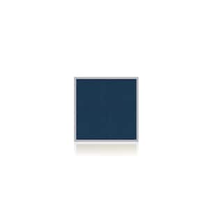 4 x 4 ft.  Vinyl Bulletin Board, Satin Aluminum Frame, Navy