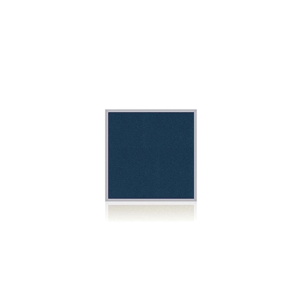 4 x 4 ft. Vinyl Bulletin Board, Satin Aluminum Frame, Navy