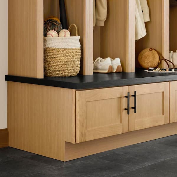 Avondale 36 in. W x 16.5 in. H x 24 in. D Ready To Assemble Plywood Shaker Bench Base in White Oak