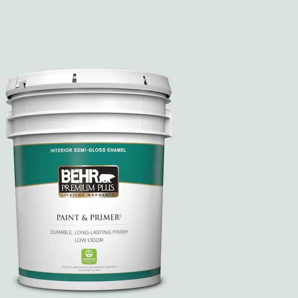 BEHR PREMIUM PLUS 5 gal. #N440-1 Streetwise Semi-Gloss Enamel Low Odor Interior Paint & Primer