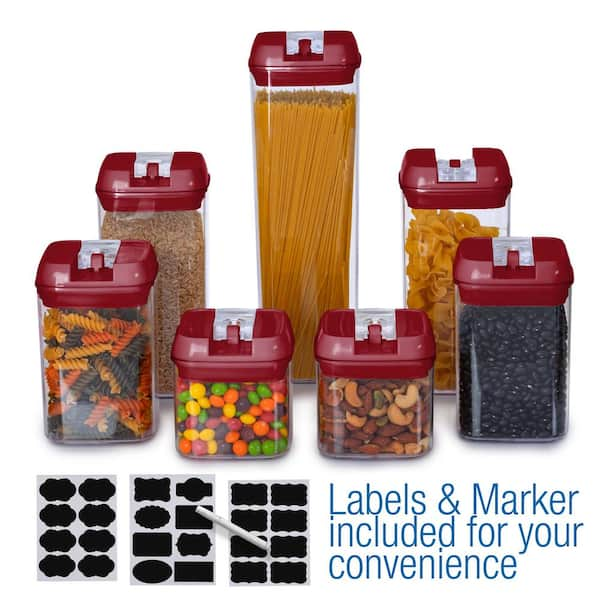 CHEER COLLECTION 7-piece Plastic Stackable Airtight Food Storage