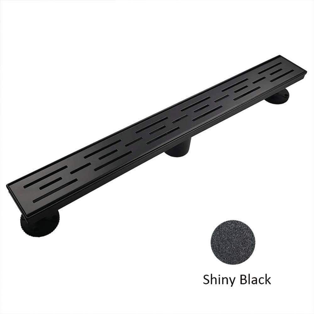 36-Inch Matte Black Stainless Steel Linear Shower Drain