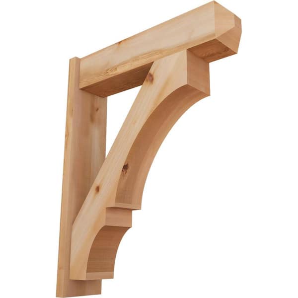 Ekena Millwork 8 in. x 38 in. x 30 in. Western Red Cedar Balboa Craftsman Smooth Outlooker