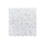 Lakeview White 12.125 in. x 12 in. Chevron Polished Marble Wall and Floor Mosaic Tile (1.01 sq. ft./Each)