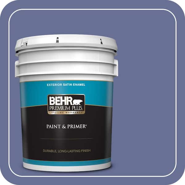 BEHR PREMIUM PLUS 5 gal. #620D-6 Royal Intrigue Satin Enamel Exterior Paint & Primer