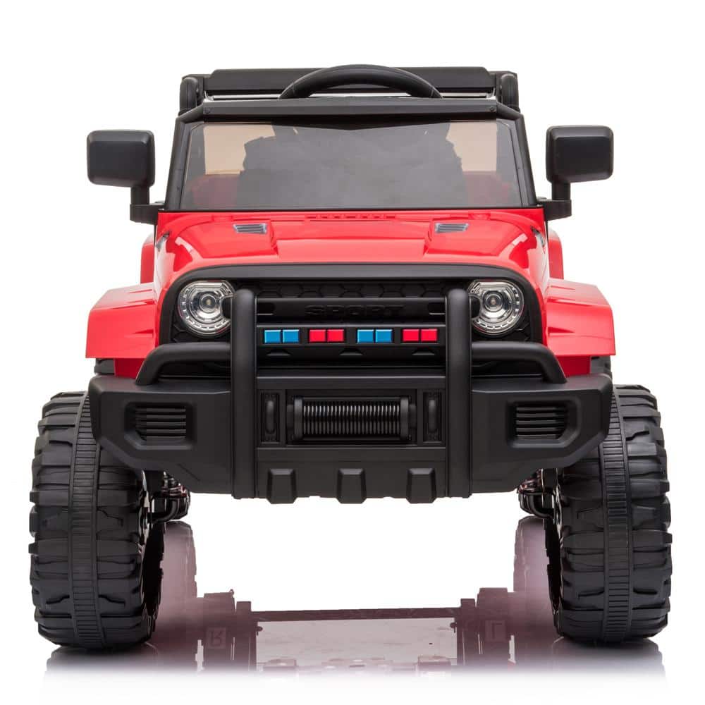 Red 12-Volt Electric Kids SUV Ride-On Truck