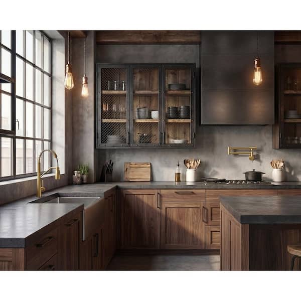 20 in. Height 360° Spout Swivel Spring Single Handle Pull Out Sprayer Faucet with Stainless Steel in Brushed Gold