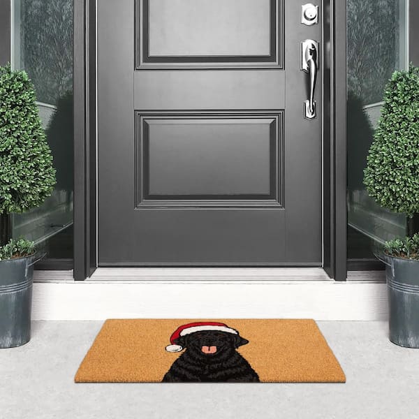 Santa Lab 18 in. x 30 in. Coir Doormat