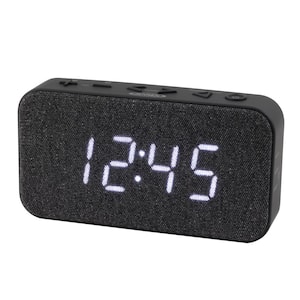 FM Digital Black Dual Alarm Clock Radio