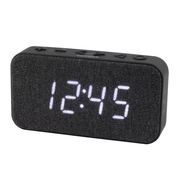 JENSEN FM Digital Black Dual Alarm Clock Radio