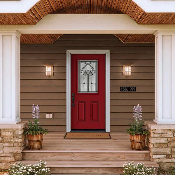 JELD-WEN 36 in. x 80 in. Right-Hand/Inswing 1/2 Lite Ardsley