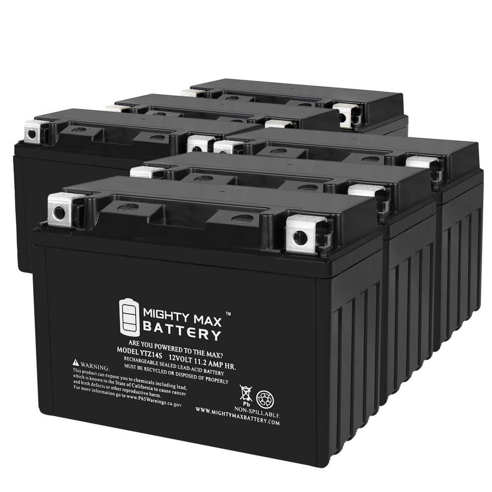 MIGHTY MAX BATTERY YTZ14S -12 Volt 11.2 AH, 230 CCA, Rechargeable ...