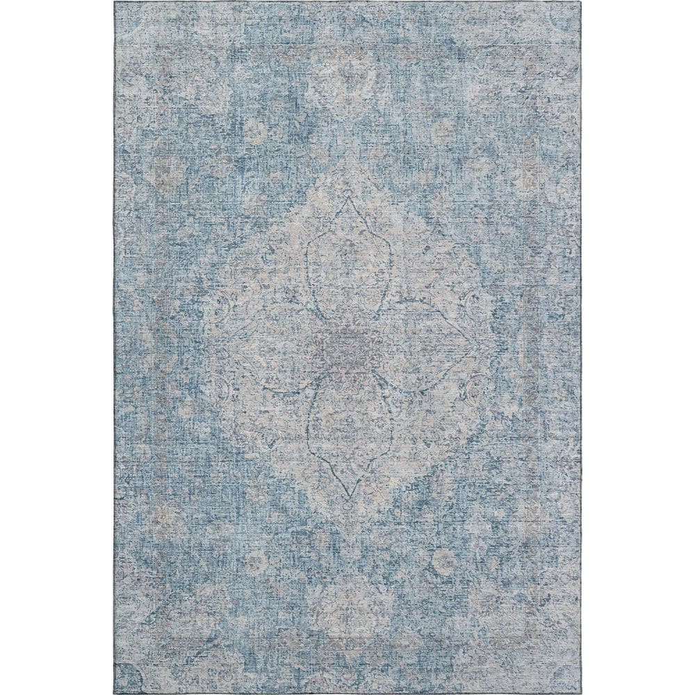 Mayfield Premium Machine Washable Abstract AMF2136 Denim 8 ft. x 10 ft. Area Rug price history on PriceWatchPro