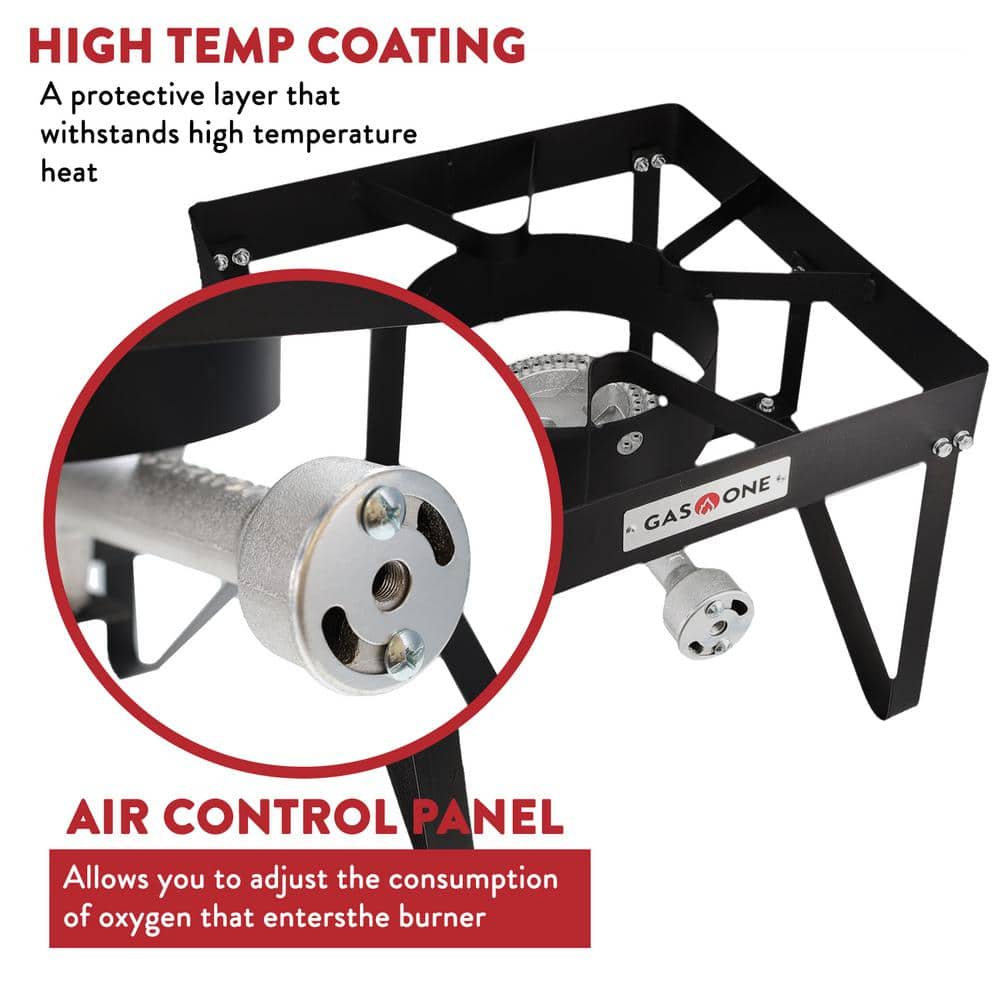 Black Steel Single Burner Outdoor Gas Cooker