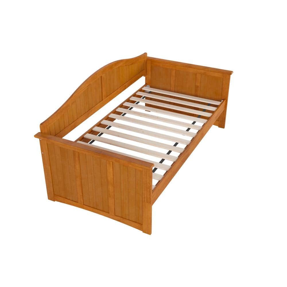 Nantucket Light Toffee Twin Wood Daybed Frame with Drawer