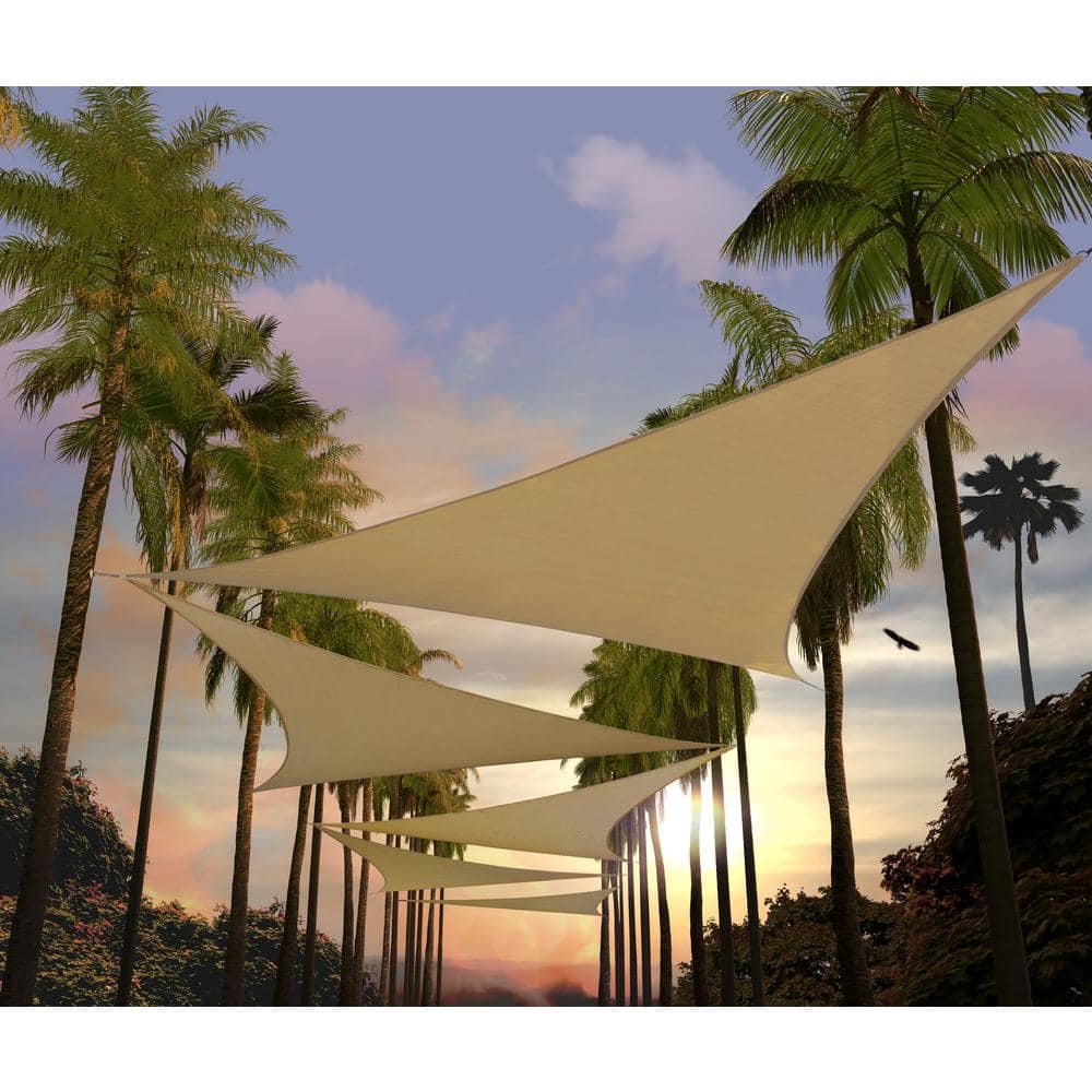 8 ft. x 8 ft. x 8 ft. Sand Beige Triangle Sail