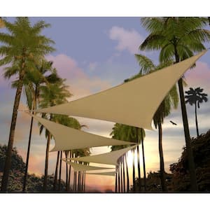 8 ft. x 8 ft. x 8 ft. Sand Beige Triangle Sail