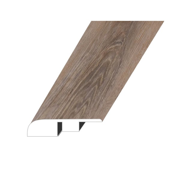 null AMARE Revered Ecru 0.6 in. Thick x 1.4 in. W x 94.5 in. L SPC Vinyl End Cap Molding