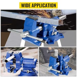 Heavy-Duty Bench Vise 6 in. Pipe Vise Bench 30Kn Clamping Force for Clamping Fixing Equipment Home or Industrial Use