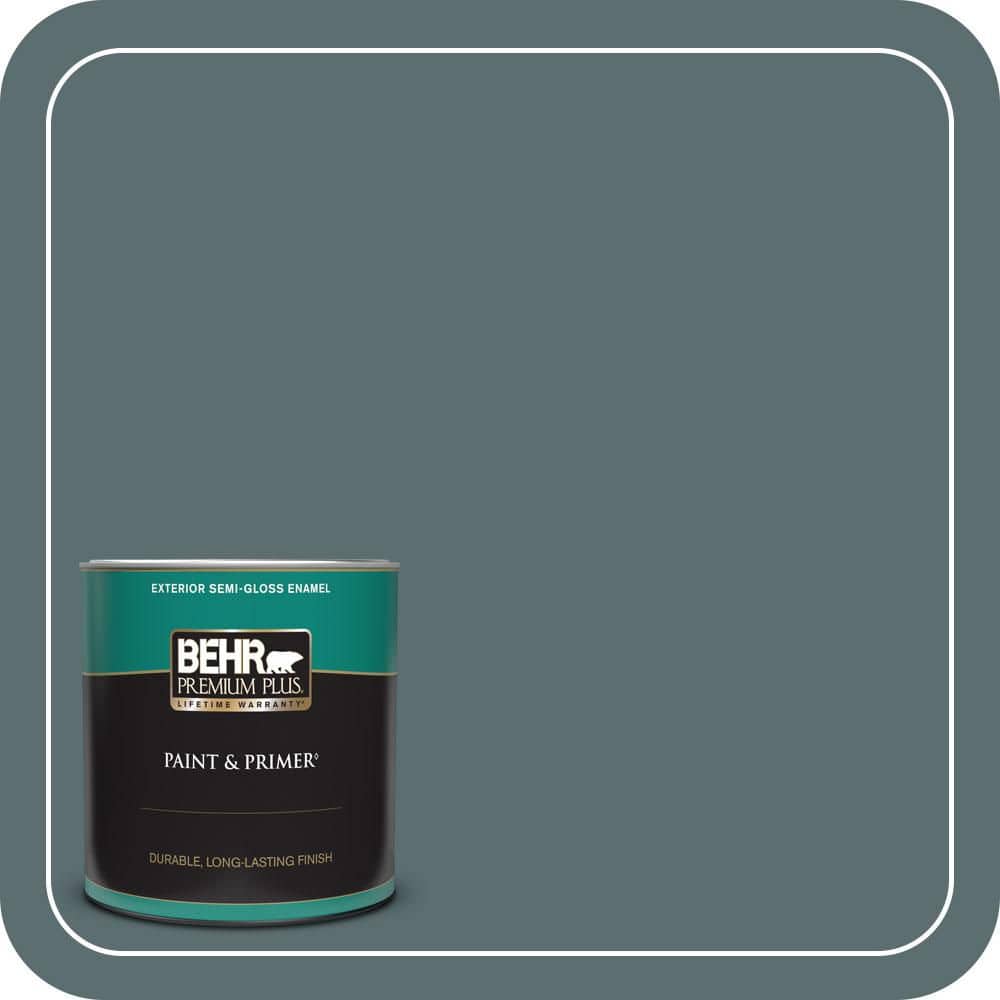 1 qt. #ECC-58-3 Unreal Teal Semi-Gloss Enamel Exterior Paint & Primer price history on PriceWatchPro