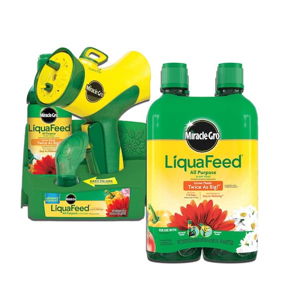 Miracle-Gro LiquaFeed 16 oz. All Purpose Plant Food Advance Starter Kit and 32 oz. All Purpose Plant Food Refill Bundle