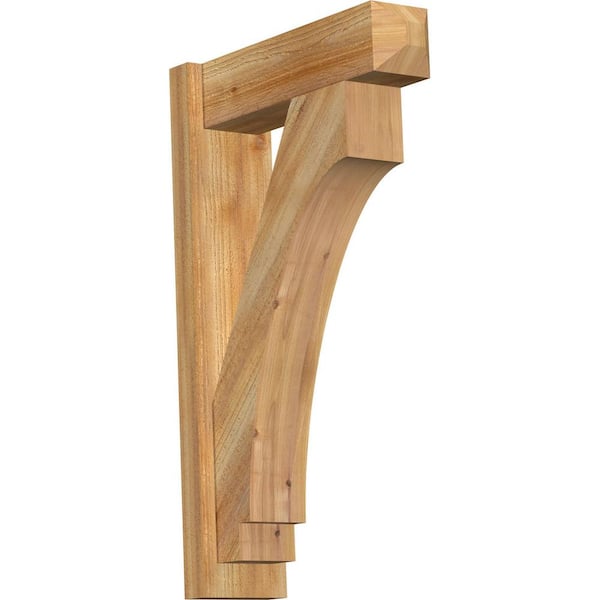 Ekena Millwork 6 in. x 32 in. x 20 in. Western Red Cedar Imperial Craftsman Rough Sawn Outlooker