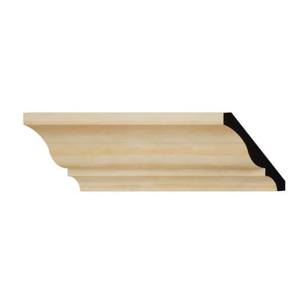 Ekena Millwork WM48 2.63 in. D x 3.34 in. W x 6 in. L Wood (Pine) Crown Moulding Sample