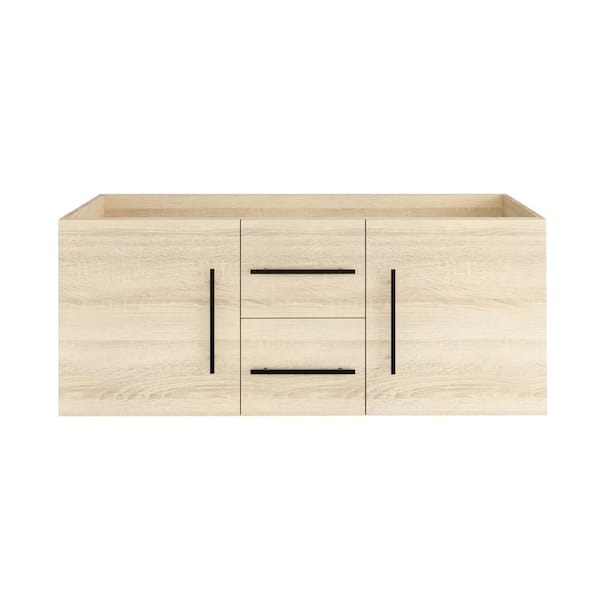 Napa 72 in. W x 22 in. D x 20.58 in. H Double Sink Bath Vanity Cabinet without Top Wall Mounted in White Oak