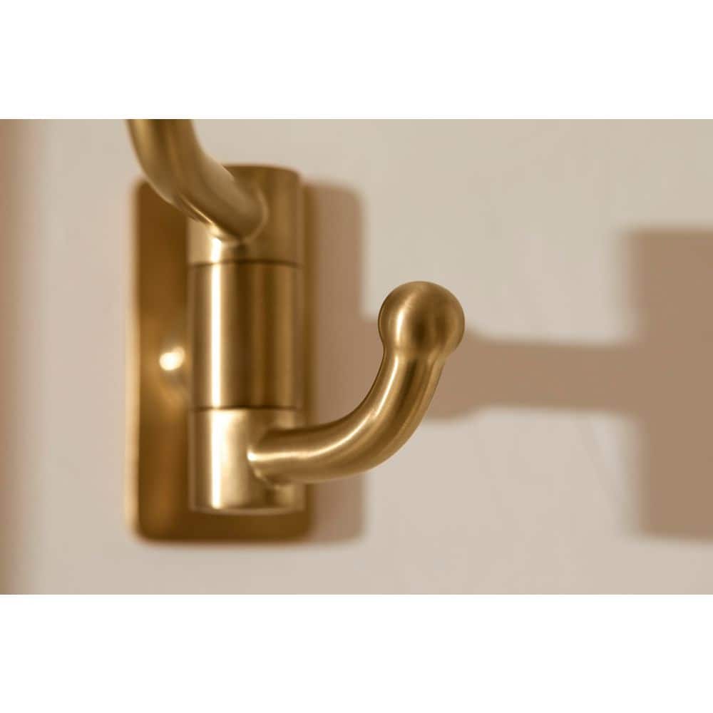 Polished Chrome Double Robe Hook with Modern Design