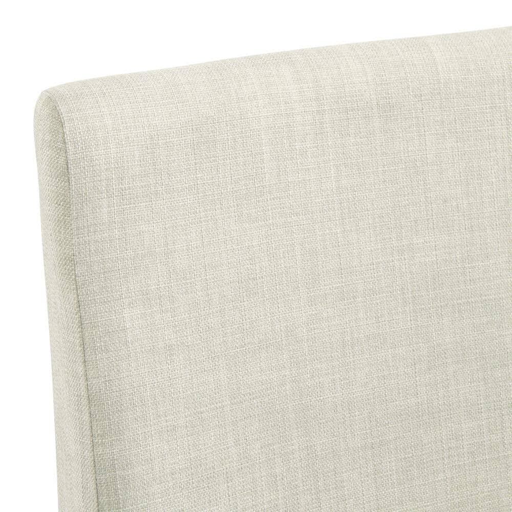 Gray Upholstered Transitional Side Chair with Wood Frame