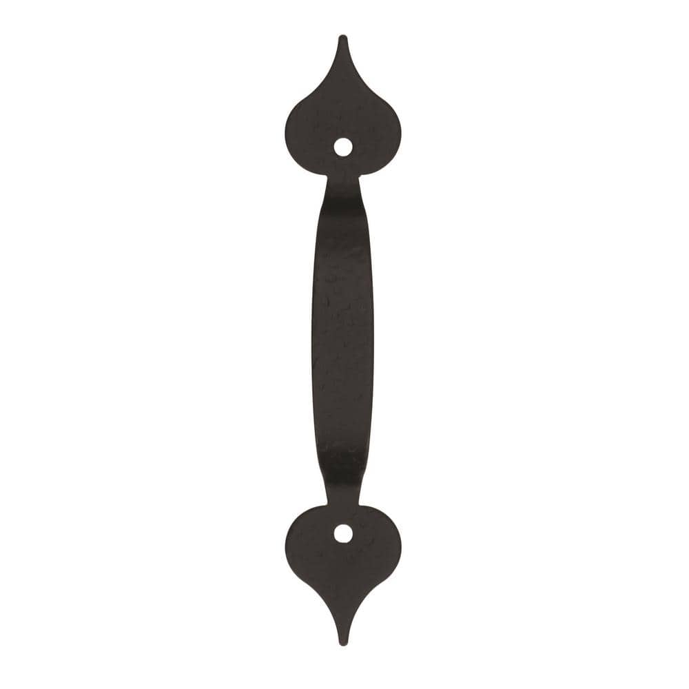 Colonial Black Steel Cabinet Pull with Mounting Hardware
