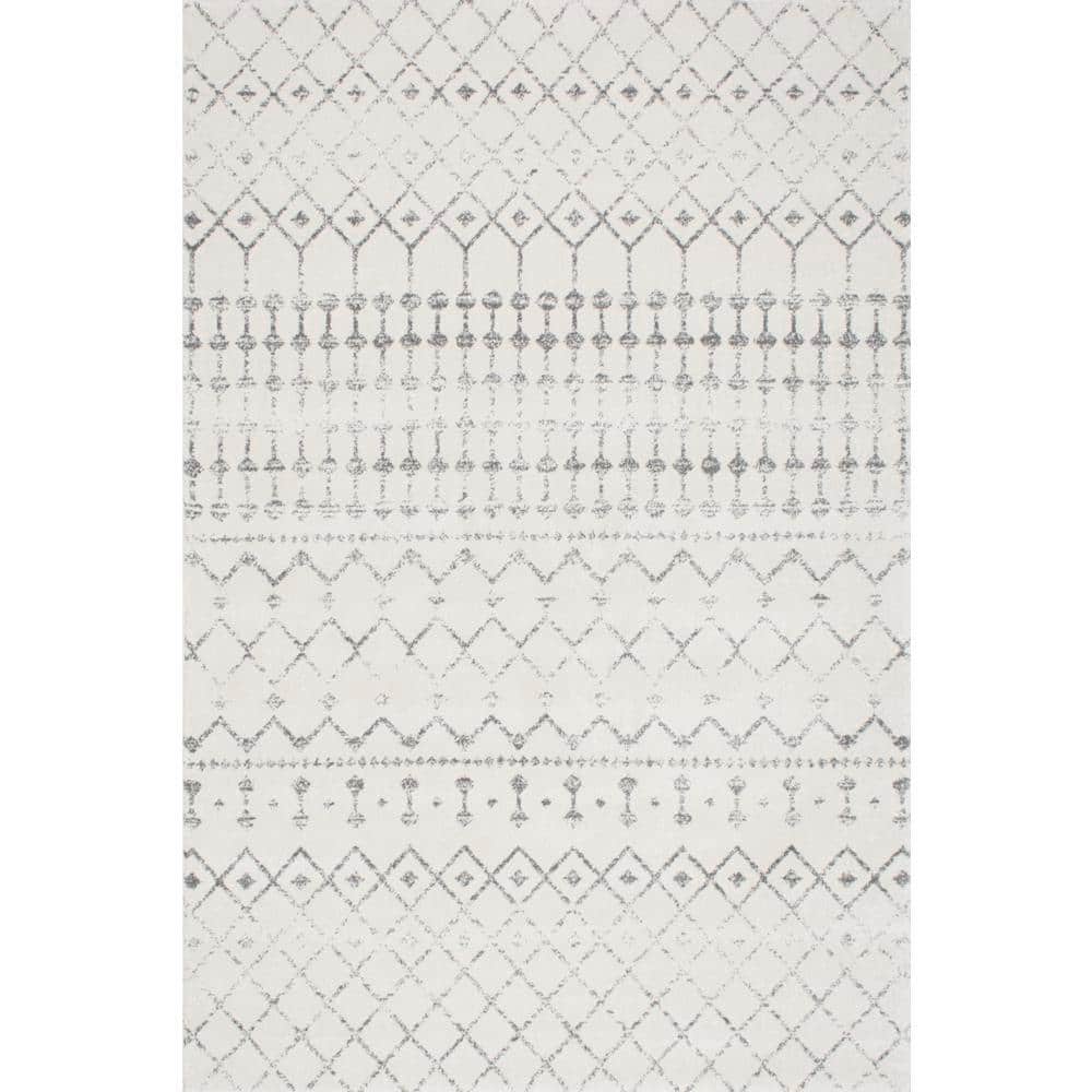nuLOOM Blythe Modern Moroccan Trellis Gray 8 ft. x 10 ft. Area Rug  RZBD16A-71001010 - The Home Depot
