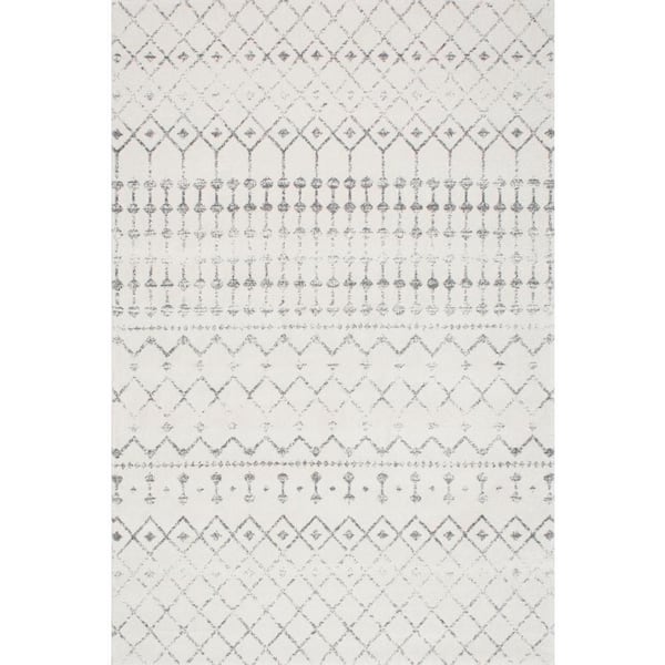 nuLOOM Blythe Modern Moroccan Trellis 12 ft. x 18 ft. Gray Area Rug