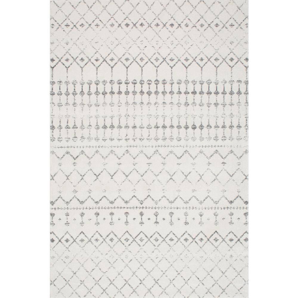 Handmade Gray Trellis Rectangular Reversible Area Rug