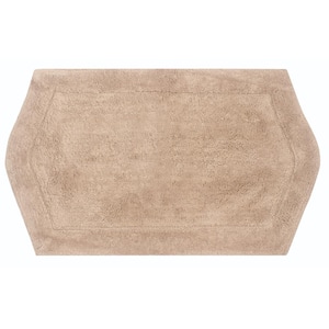 Waterford Collection 100% Cotton Tufted Bath Rug, 21 x 34 Rectangle, Linen