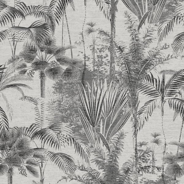 Unbranded Sublime Jungle Texture Mono Wallpaper
