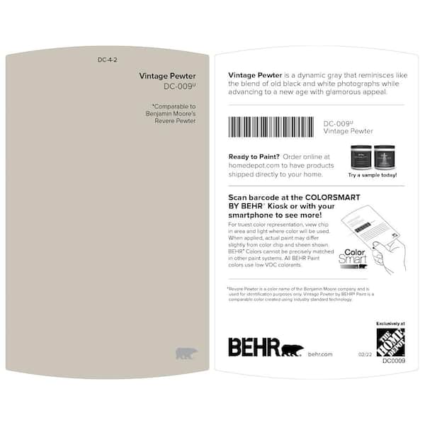 1 gal. Designer Collection #DC-009 Vintage Pewter Semi-Gloss Enamel Interior Cabinet, Door & Trim Paint