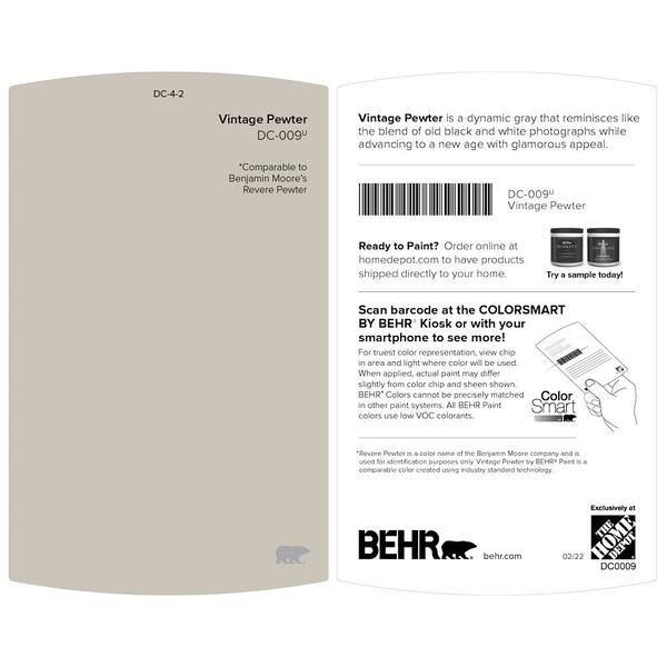 1 gal. Designer Collection #DC-009 Vintage Pewter Eggshell Interior Paint