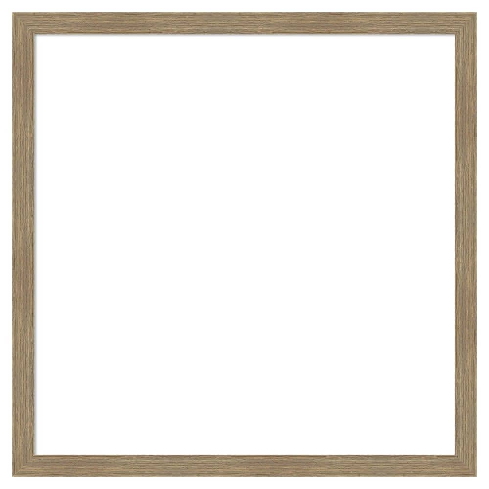 Amanti Art Woodgrain Stripe Mocha 26 in. x 26 in. Wood Framed Dry