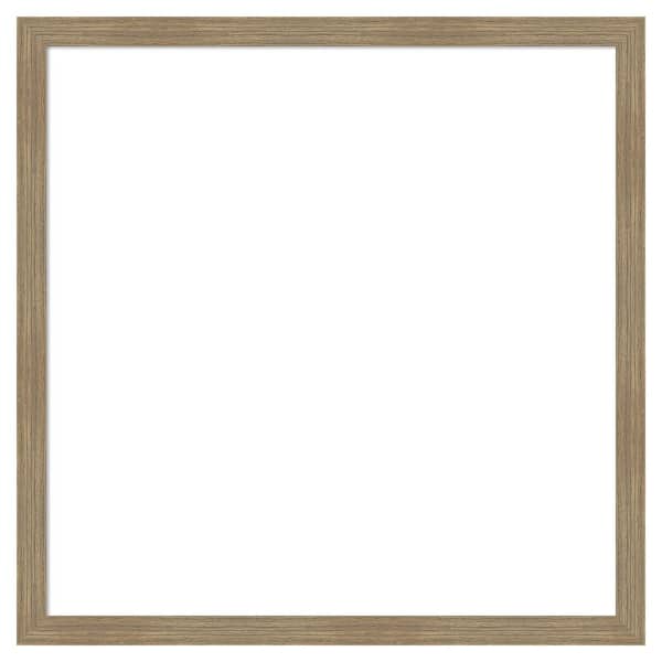 Amanti Art Woodgrain Stripe Mocha 26 in. x 26 in. Wood Framed Dry