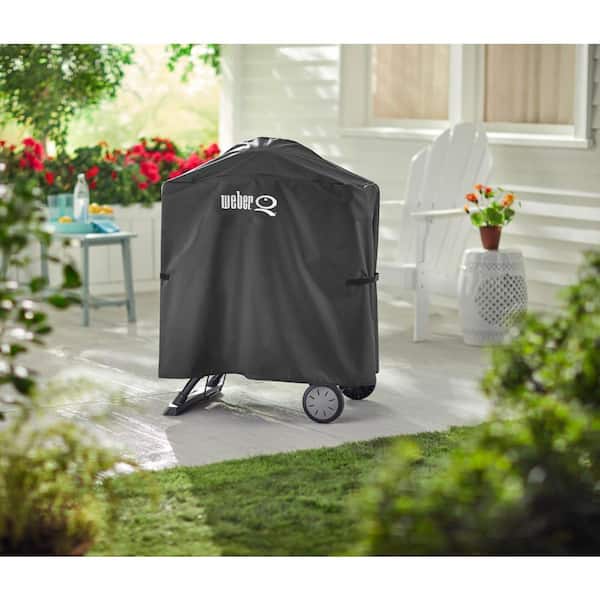 Weber Q with Cart Grill Cover 7113 - The Home Depot