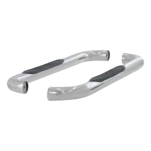 3-Inch Round Polished Stainless Steel Nerf Bars, No-Drill, Select Ford F-250, F-350 Super Duty