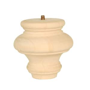 WAD 2781 4 in. x 4 in. x 4 in. Basswood Turned Bun Moulding