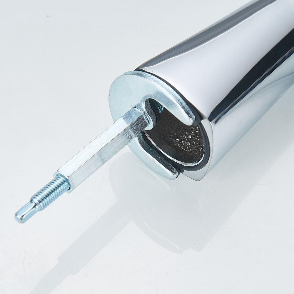 Brushed Chrome Single Handle Bathroom Faucet with Drain Assembly