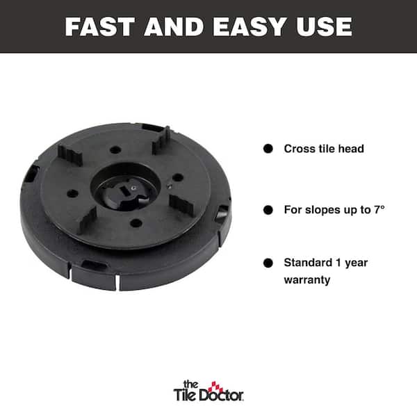 The Tile Doctor 914768-72 Black Center Tile Auto Leveling Head for Adjustable Pedestal for Tile and Paver Pedestal System 72-Pack